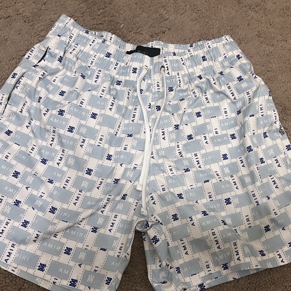 AMIRI Men's Interweave Swim Short in Blue - Picture 3 of 4